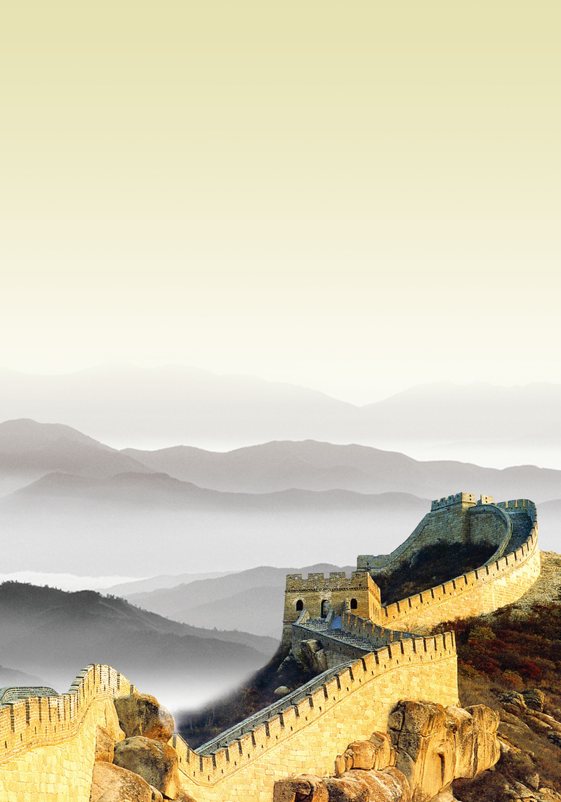 蜿蜒长城美景，高清JPG与PSD设计素材下载