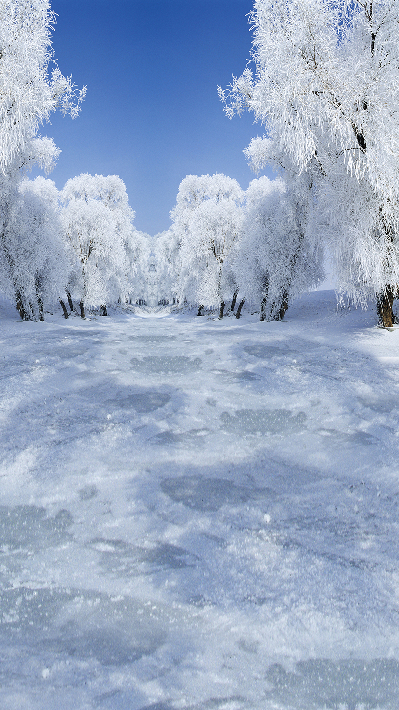 冬季雪景H5背景素材，高清JPG图片免费下载，绝美风景摄影设计资源