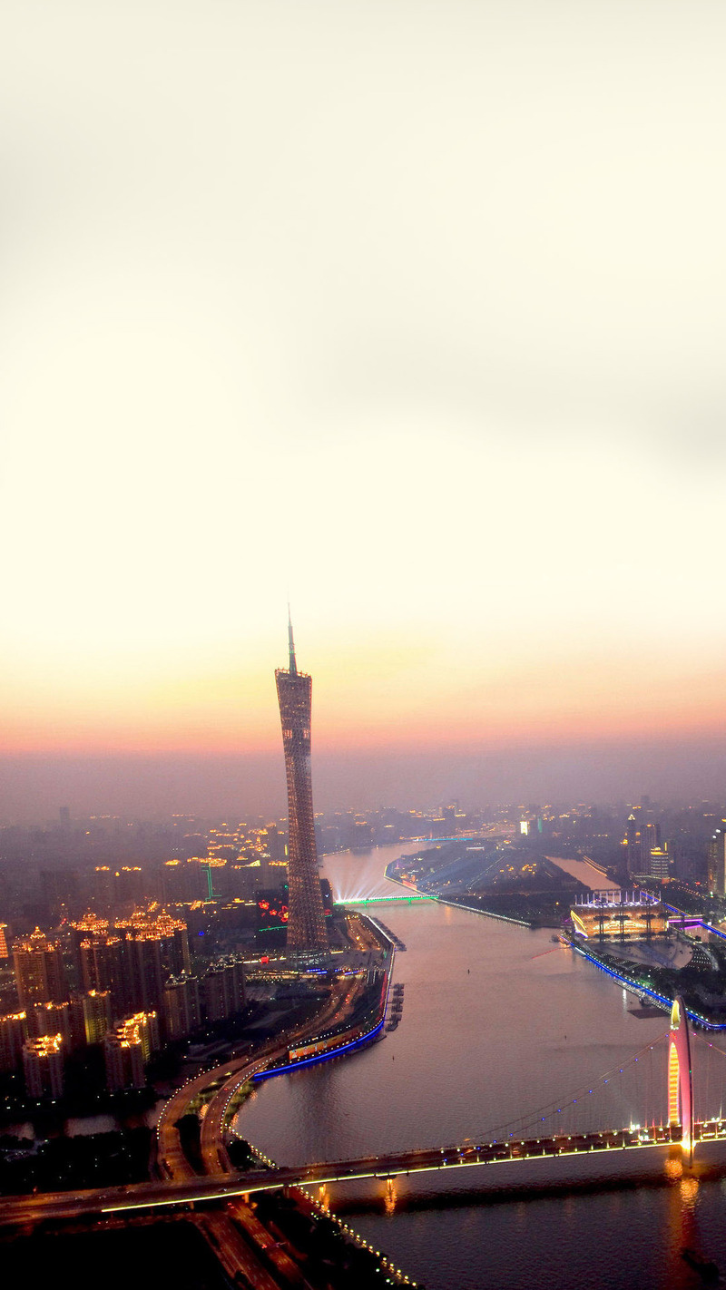 广州小蛮腰建筑高清JPG背景图，H5摄影风景素材下载