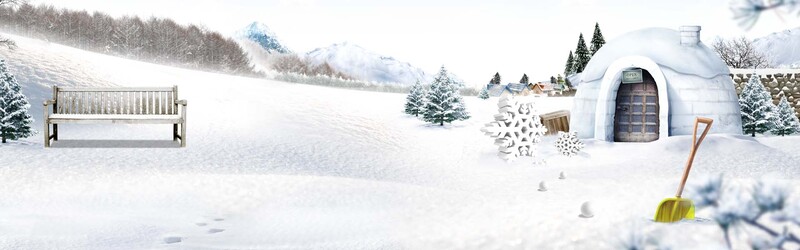 冬季雪景高清摄影素材，JPG/PSD格式Banner与风景图片下载