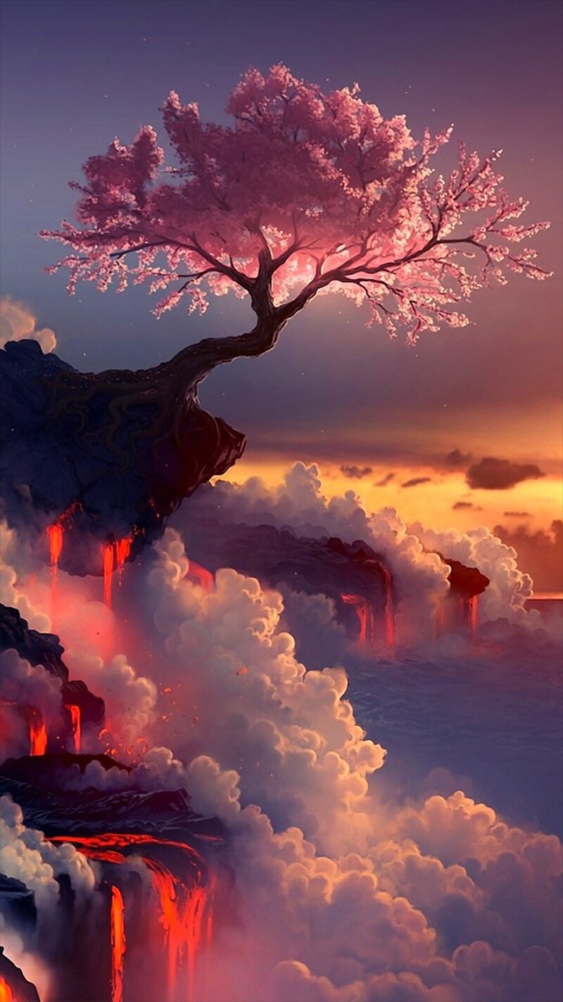 紫色梦幻风景，精选H5背景高清JPG图片，唯美风景设计素材下载