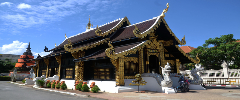 泰国清迈寺精美旅游海报背景图，高清JPG摄影素材，风景图片设计下载