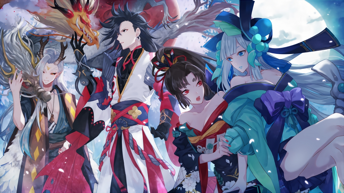 阴阳师绝美角色，青行灯与妖刀姬，4K超清壁纸，高清动漫图片，4000x2247分辨率，一键下载