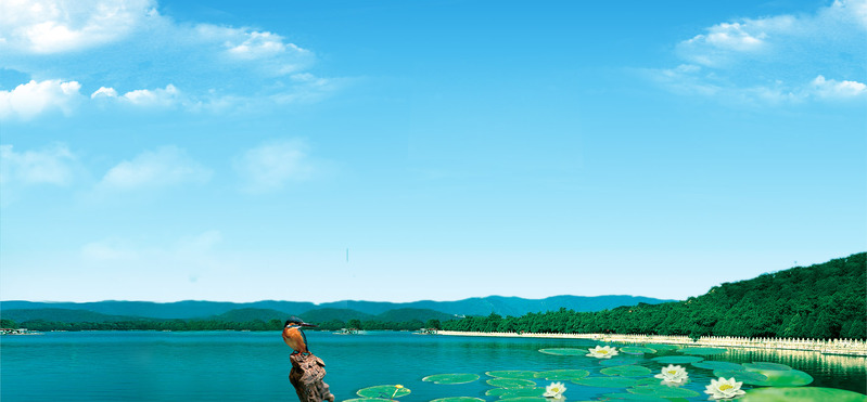 湖泊美景高清JPG/PSD摄影素材，免费下载设计背景图