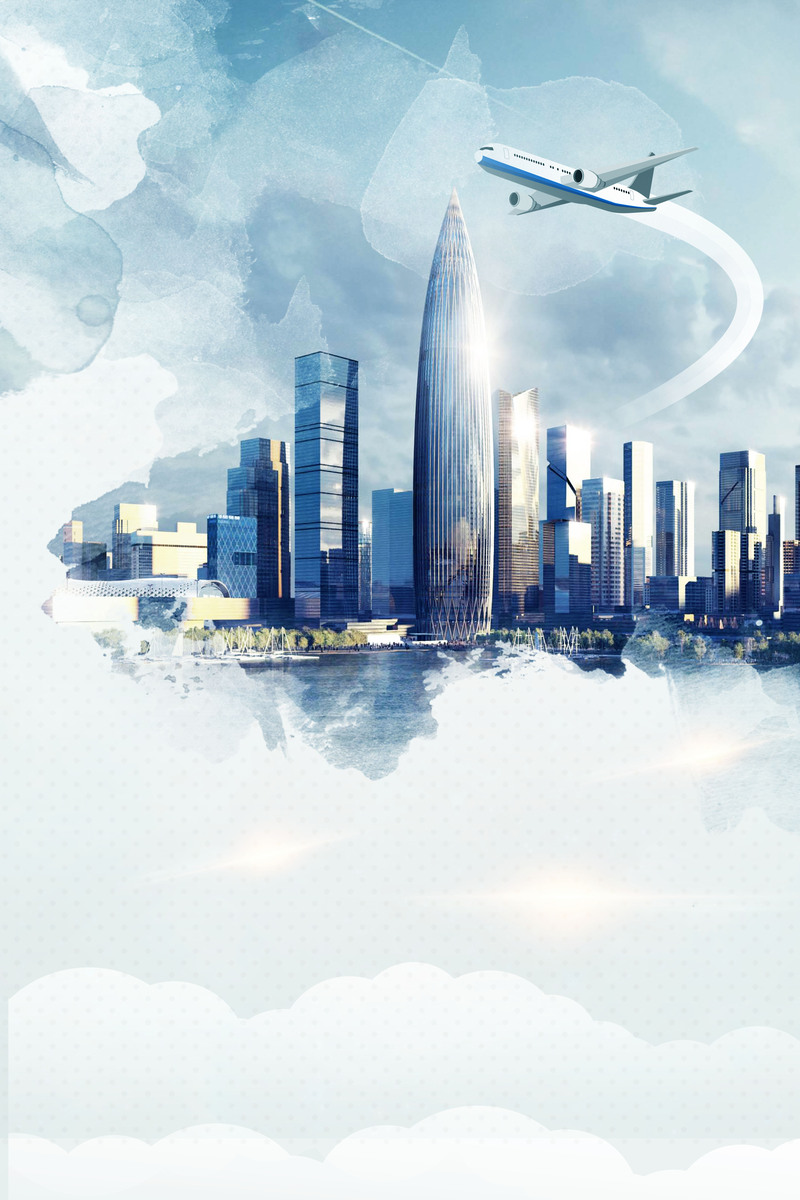 深圳旅游海报创意背景，高清JPG/PSD风景素材，一键下载！