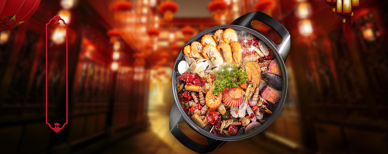 冬日火锅夜，朦胧美景图，高清JPG/PSD素材下载