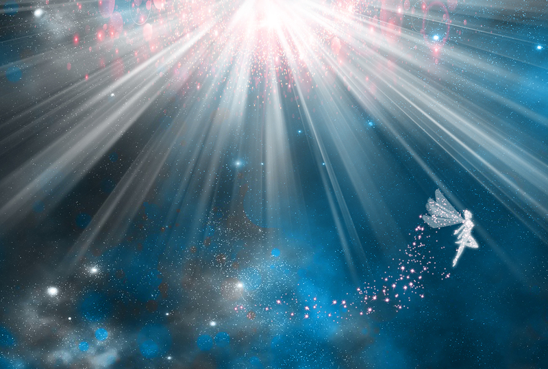 高清蓝色星空海报模板，JPG/PSD格式，闪耀光芒背景，免费下载