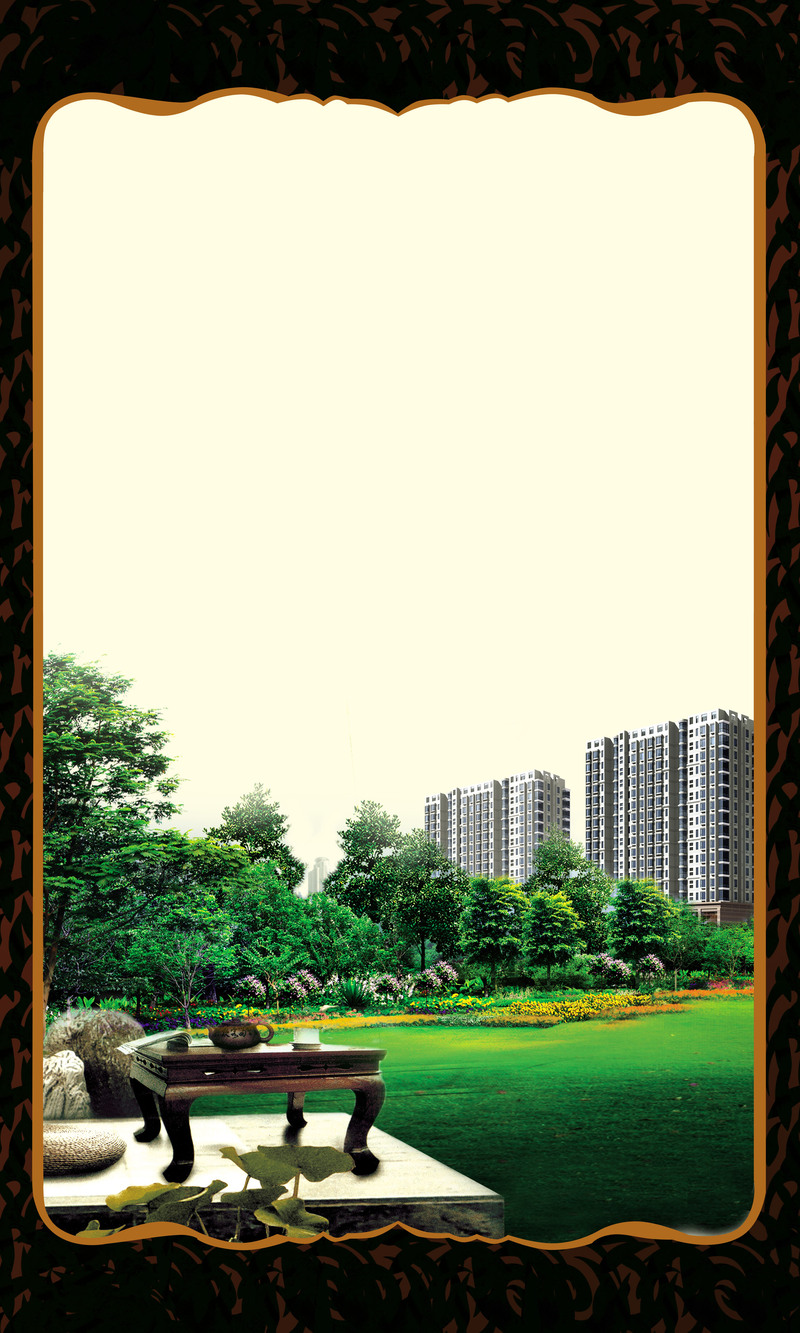 房地产宣传海报背景素材，高清JPG/PSD风景图片，一键下载设计灵感