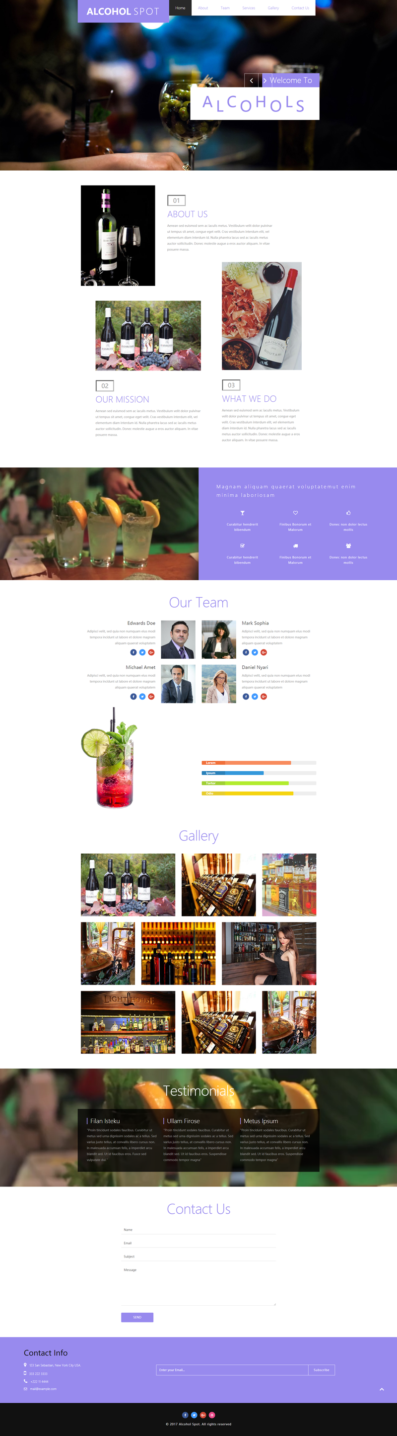 大气精美的酒庄展示网站模板下载