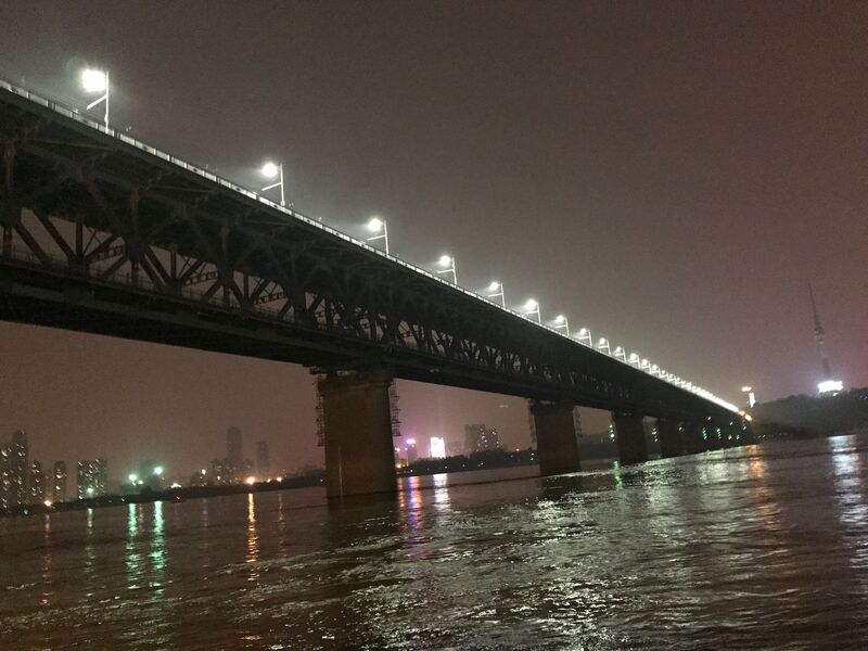 长江大桥绝美夜景，高清JPG摄影素材，风景图片设计免费下载