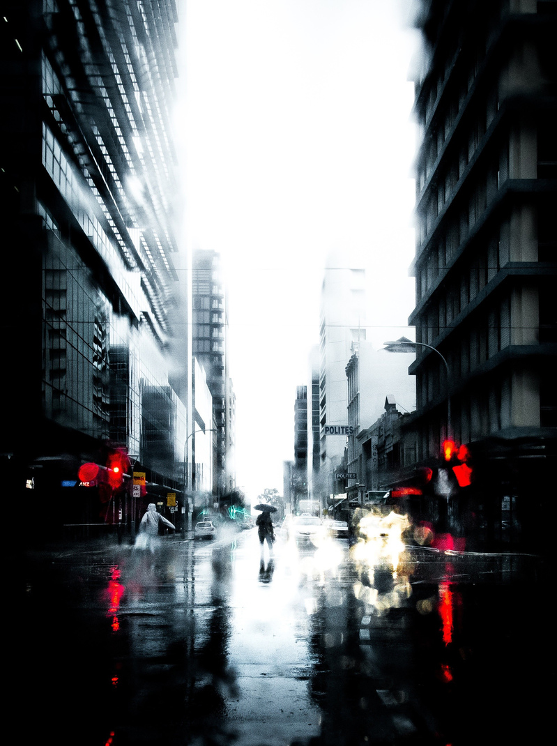 高清雨中街道JPG图片，摄影美景素材，设计下载必备