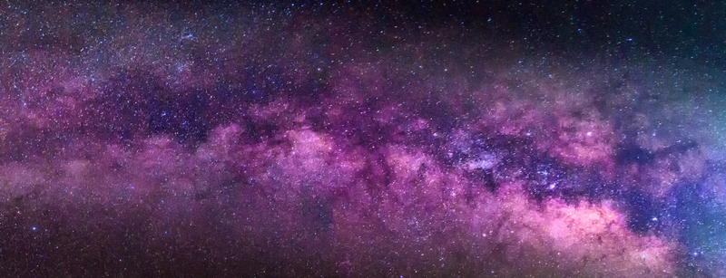 紫色银河摄影Banner，简约大气高清JPG，风景设计素材下载