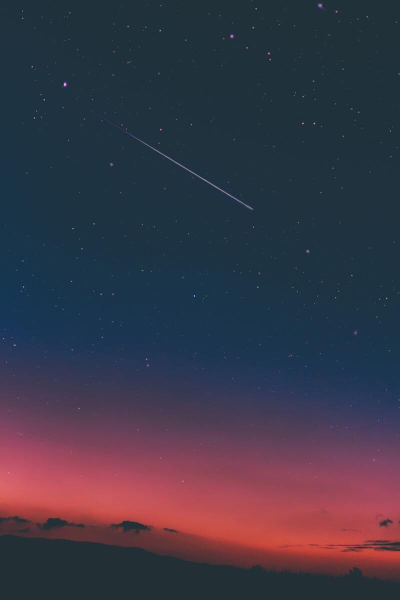 璀璨星空流星高清JPG摄影，绝美风景设计素材下载
