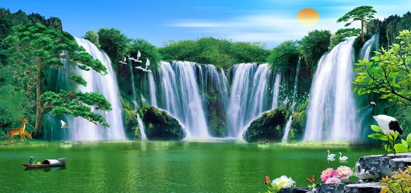 山水美景摄影高清JPG素材，一键下载风景设计图片