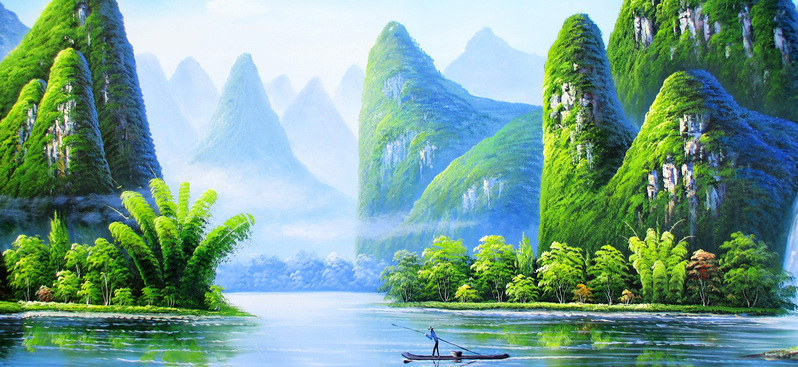 桂林山水美景海报，高清JPG摄影素材，免费下载风景设计图