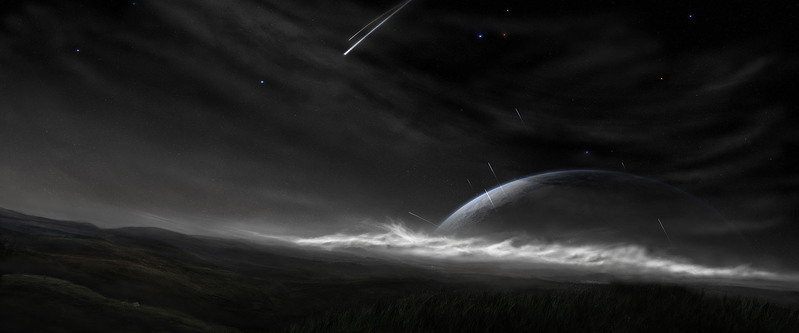 夜晚星空背景JPG摄影佳作，高清风景图片素材，免费下载