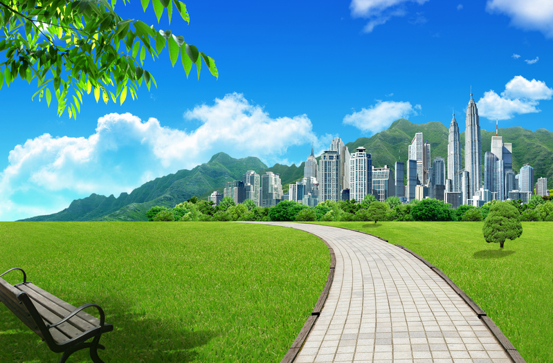 高清绿色环保展板背景素材，JPG/PSD格式风景摄影图片，免费下载