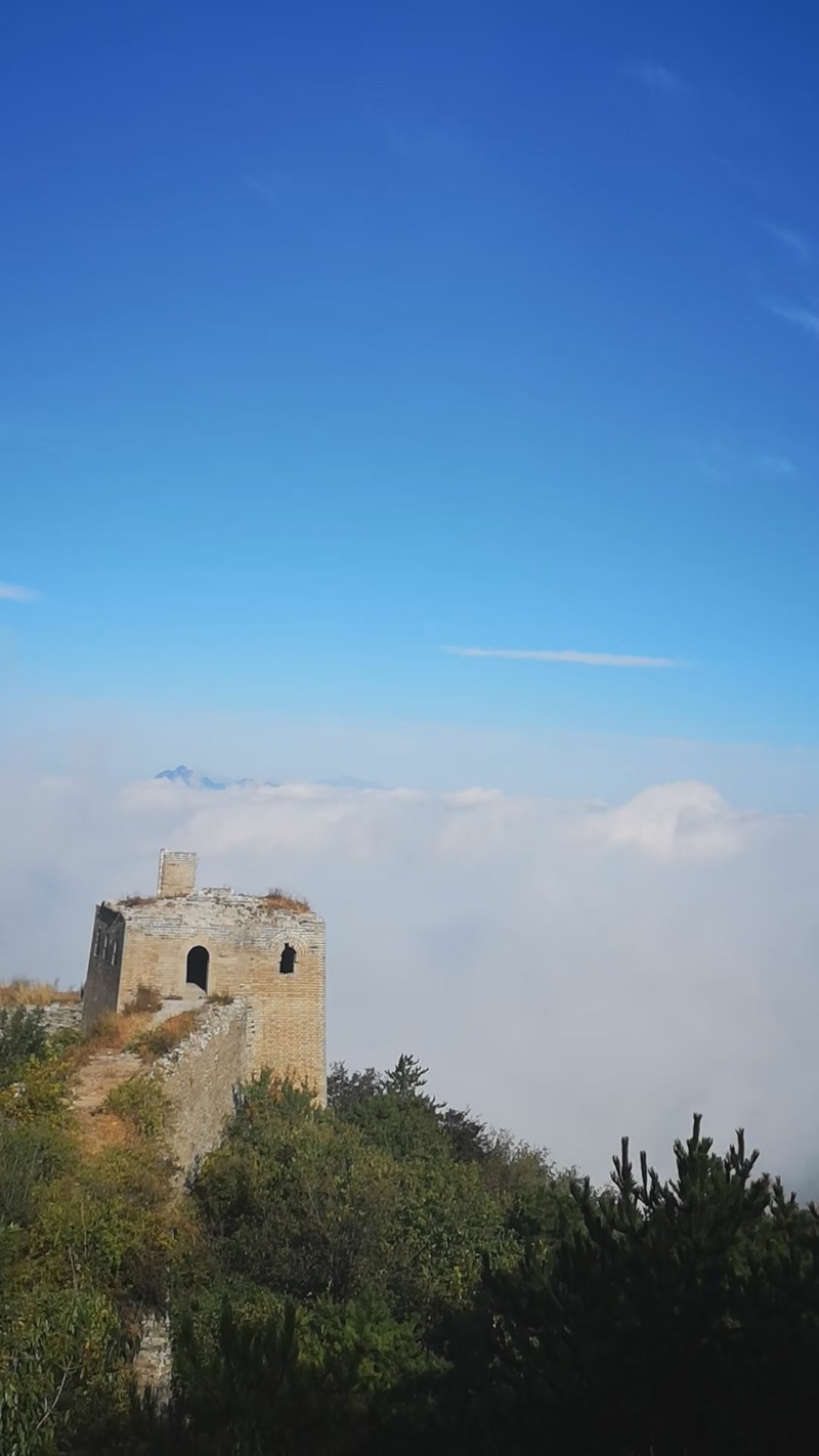 长城蓝天白云绝美高清JPG，摄影佳作/风景设计素材免费下载
