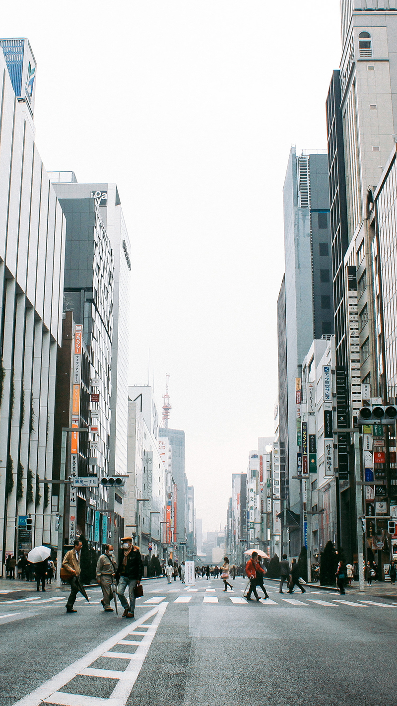 日本金融街H5背景高清JPG图片，精美风景设计素材下载