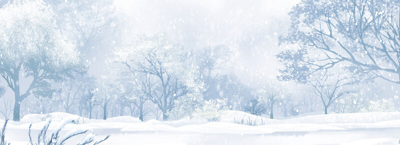 唯美雪景树林背景图片，高清JPG/PSD设计素材，免费下载