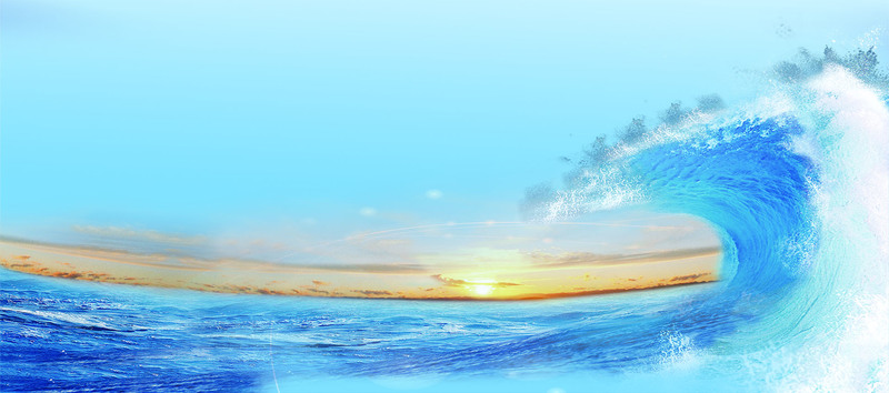 海浪大海梦幻背景摄影，高清JPG/PSD格式设计素材免费下载