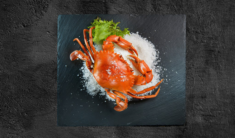 餐盘螃蟹美食高清JPG图片，风景PSD设计素材下载