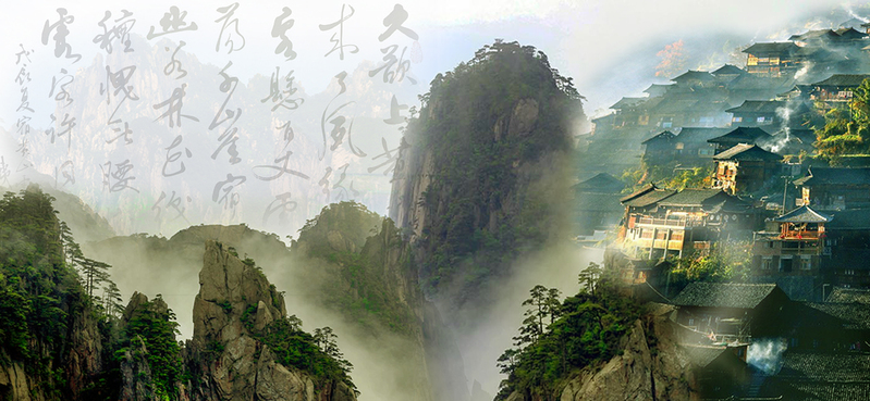 黄山风光摄影，高清JPG/PSD素材，旅游摄影必备下载