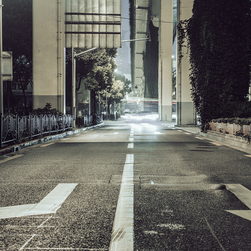 夜晚街头高清JPG，唯美风景摄影素材下载
