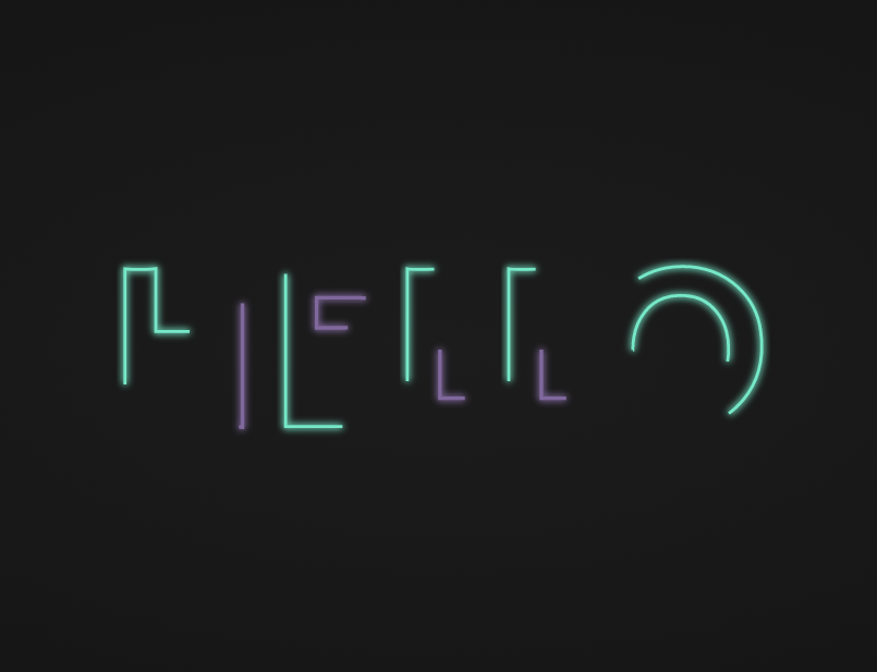 带有GSAP的SVG霓虹文字动画