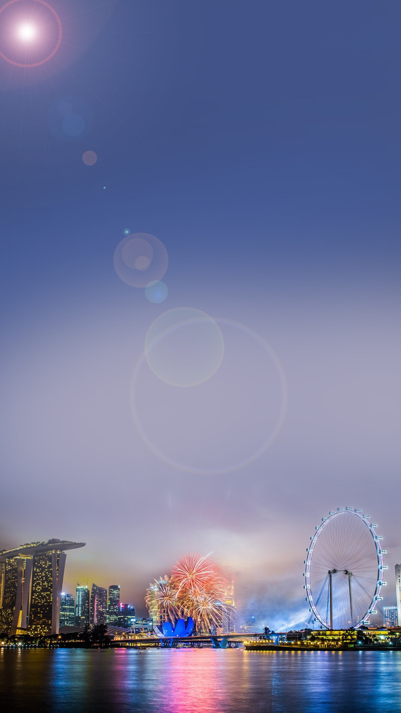 新加坡夜景摄影，高清JPG与PSD设计素材下载