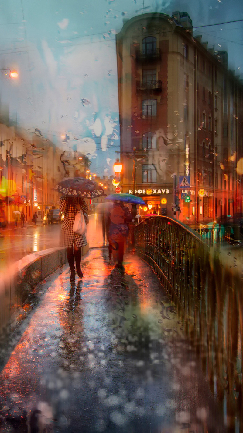雨中美景手机H5背景高清JPG，风景摄影素材免费下载