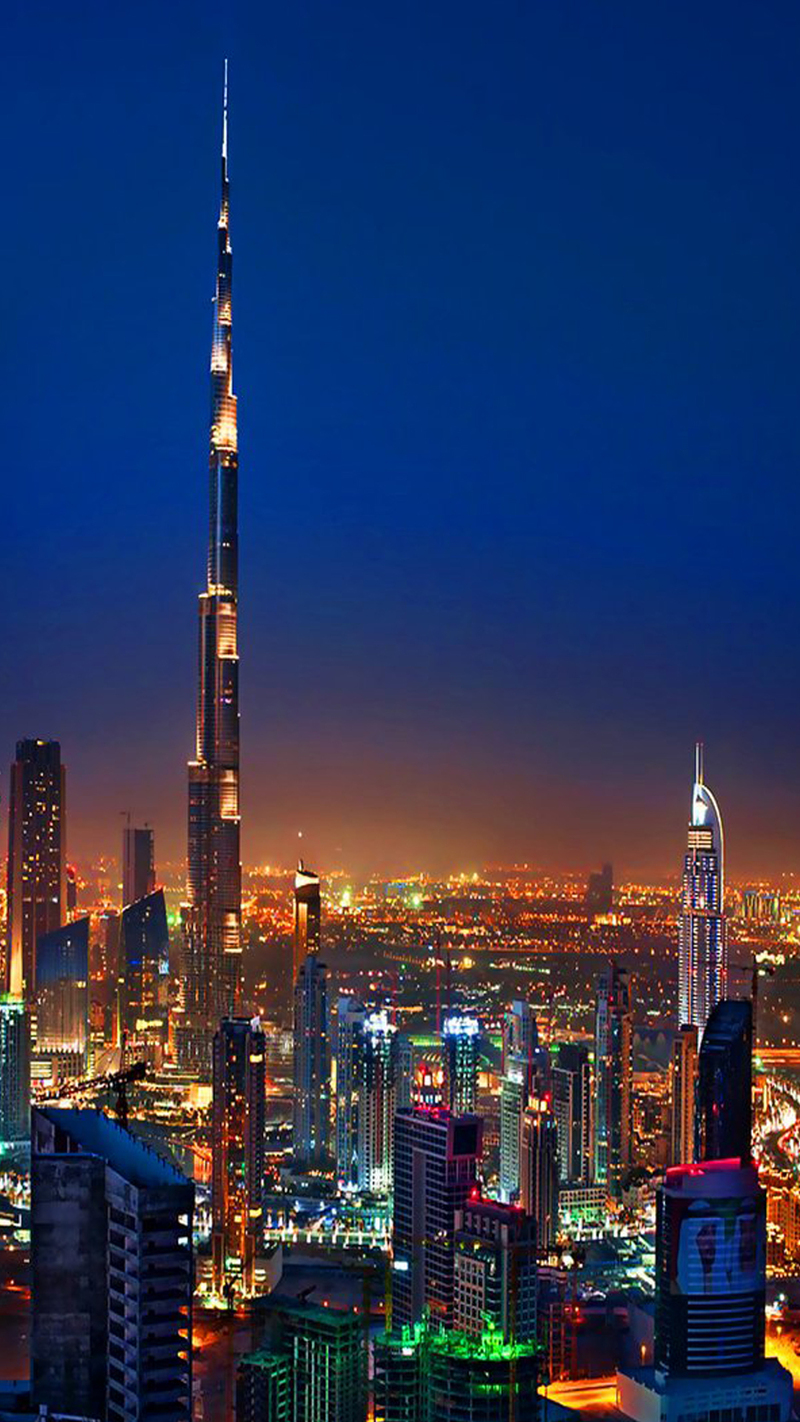 城市夜景蓝光H5背景图，高清JPG摄影素材，风景设计下载