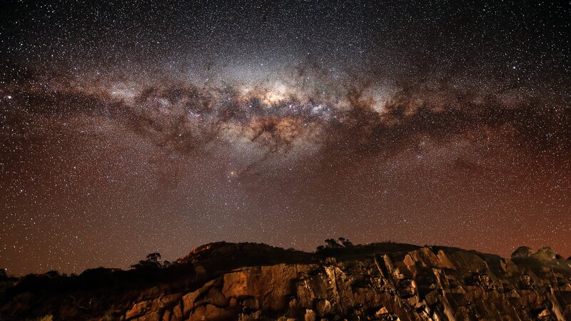 星空与极光之美，高山摄影高清JPG图片，精选风景素材免费下载