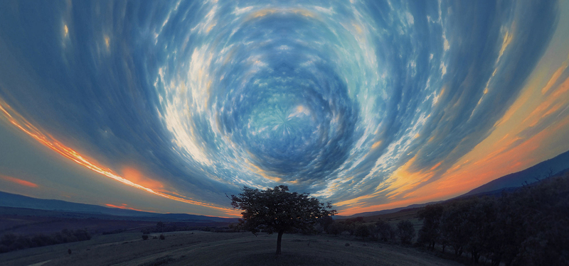 晚霞星空美景淘宝banner高清JPG，摄影风景素材下载