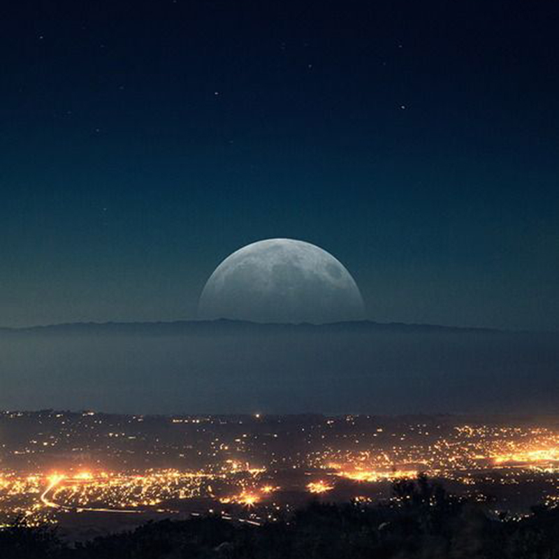 月夜城市风光，高清JPG摄影素材，设计必备，免费下载