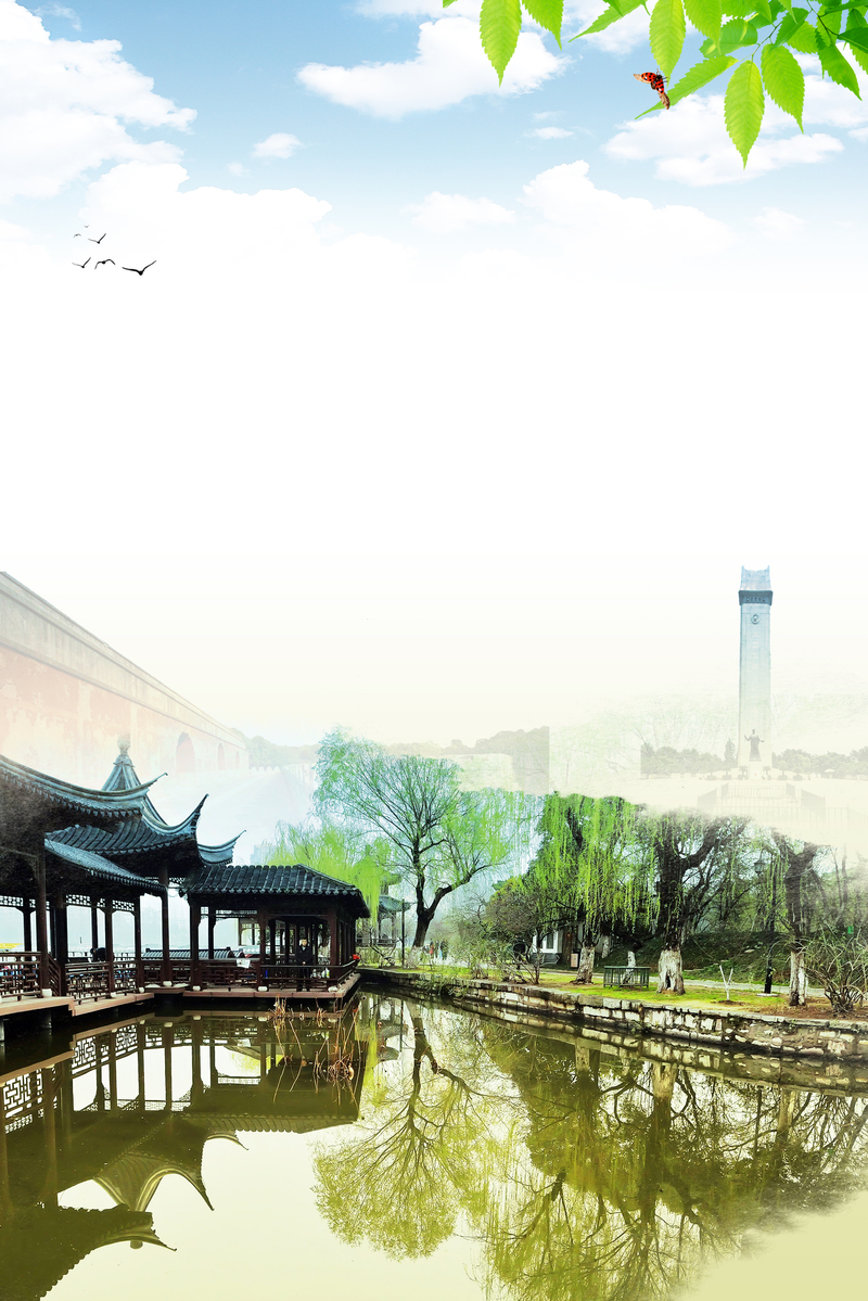 醉美南京，精选旅游广告海报背景，高清JPG/PSD素材免费下载
