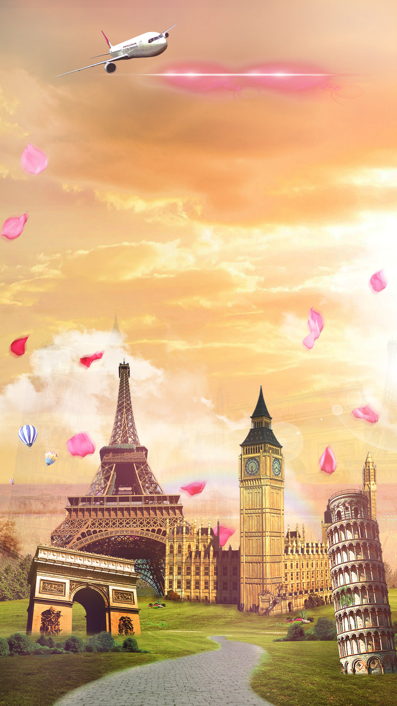 玫瑰花瓣美景PSD分层H5背景，高清JPG图片摄影素材，免费下载
