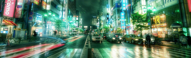 夜晚城市街道高清摄影JPG，绝美风景图片素材免费下载