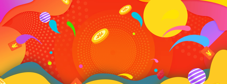 双11狂欢节渐变橙色Banner，高清JPG与PSD设计素材，一键下载！
