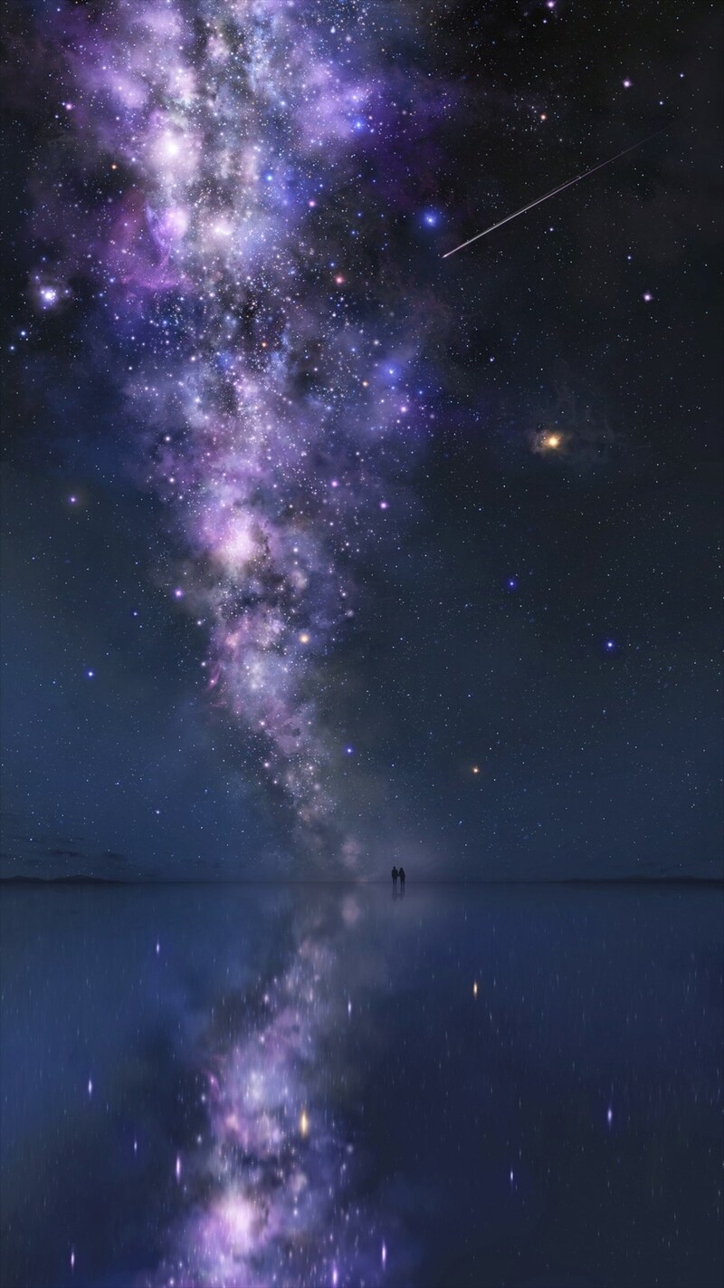 绝美星空H5背景摄影，高清JPG图片素材，风景设计免费下载