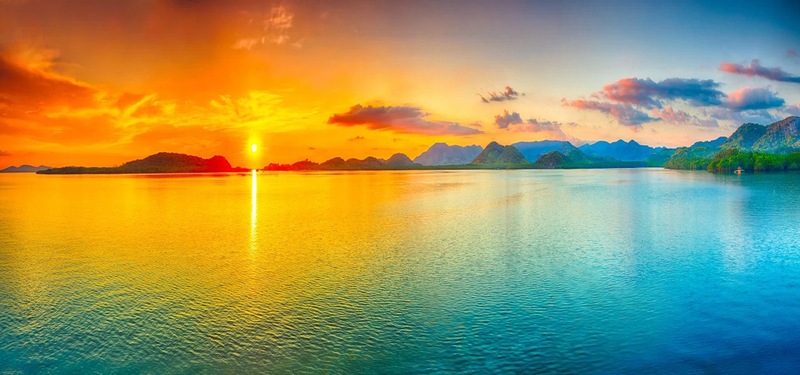 夕阳美景摄影佳作，高清JPG图片素材，风景设计必备下载