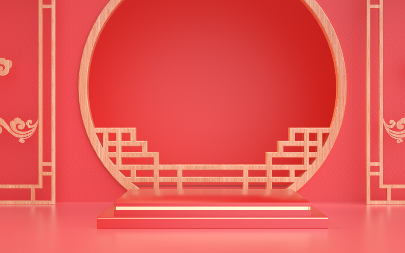国潮C4D微场景，中国风复古高清JPG图片设计素材，免费下载