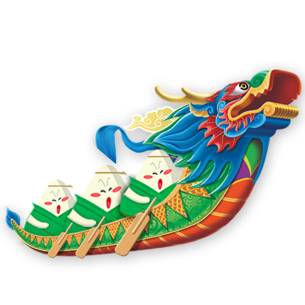 端午节龙舟PNG素材，高清透明图片，节日元素设计下载