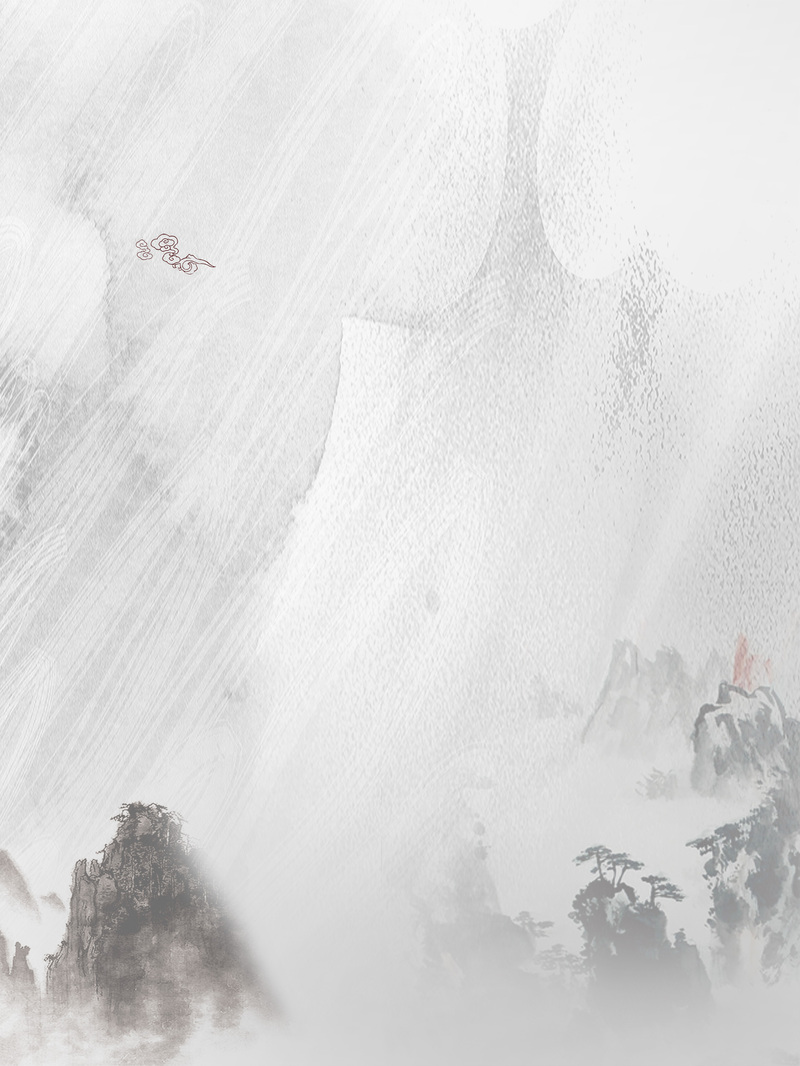 古风黑白山水水墨墨痕背景，高清JPG复古中国风图片素材下载