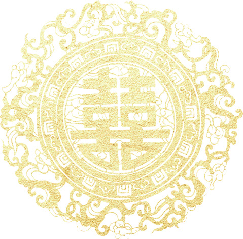 金色囍字PNG透明图，中国风装饰元素，高清素材免费下载