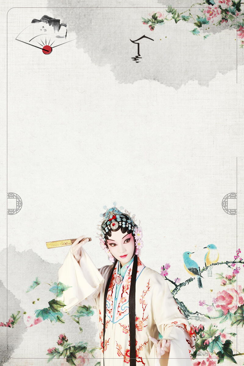 中国风京剧文化，复古JPG/PSD设计素材高清下载