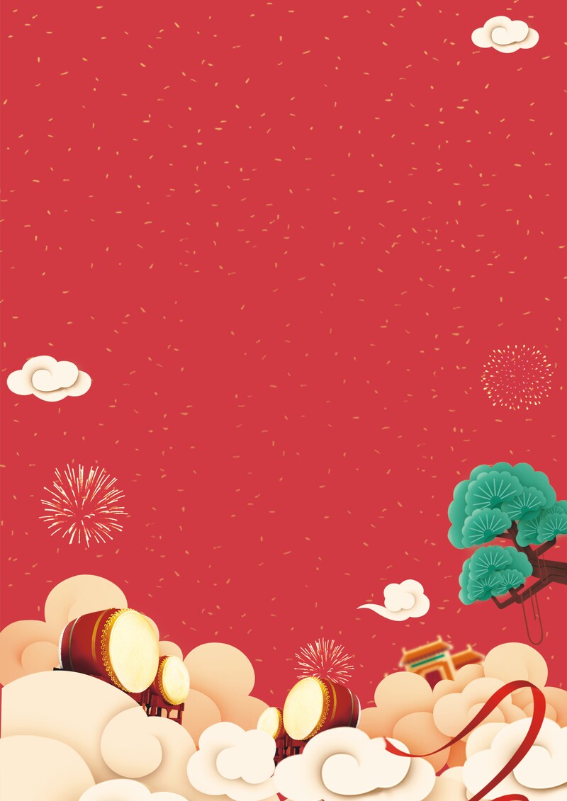 新年复古中国风红色背景高清JPG图片素材下载