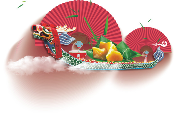 端午佳节必备，龙舟PNG透明图，高清设计素材下载