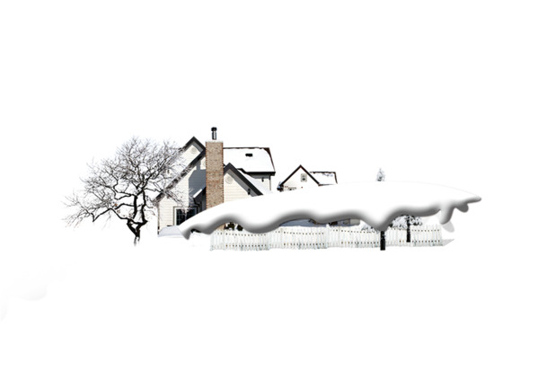圣诞节积雪房子PNG透明图片，高清节日设计素材免费下载