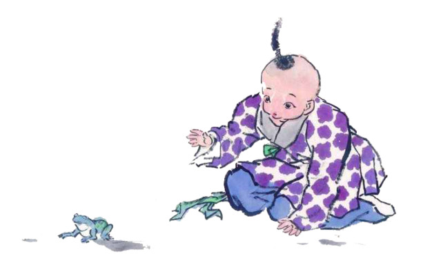 中国风水墨儿童玩耍PNG透明图，高清装饰元素，免费下载